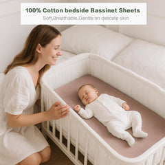 Coreeky deep-pocket 4-inch sheet fits thicker bassinet mattresses smoothly