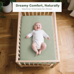 Coreeky leaf green 4-inch-pocket sheets stretched over thick mattress