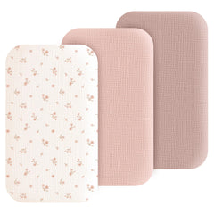 Coreeky muslin bedside sleeper sheet closeup shows breathable cotton for baby comfort