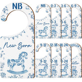 CORNER LACE baby closet dividers blue toile packaging showcases gift-ready presentation for gifting.