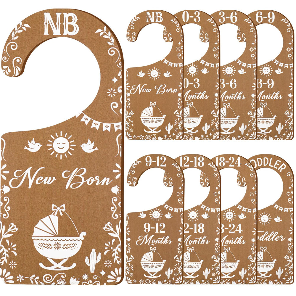 Corner Lace talavera baby closet dividers front view for organized newborn outfits.