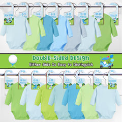 CORNER LACE golf-theme separators keep closet tidy and accessible during dressing