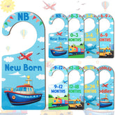 CORNER LACE baby closet dividers with transportation theme organize outfits by age