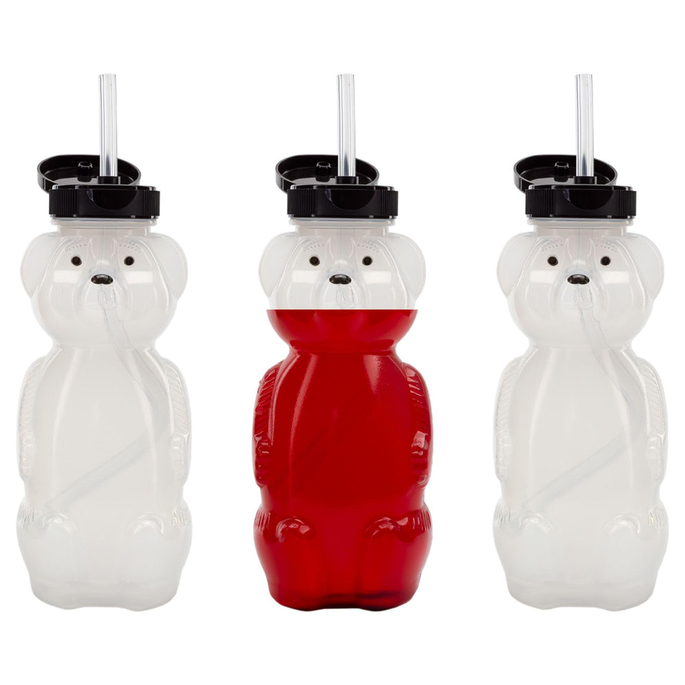 Cornucopia Brands Honey Bear straw cups with flexible straw for mess-free sipping