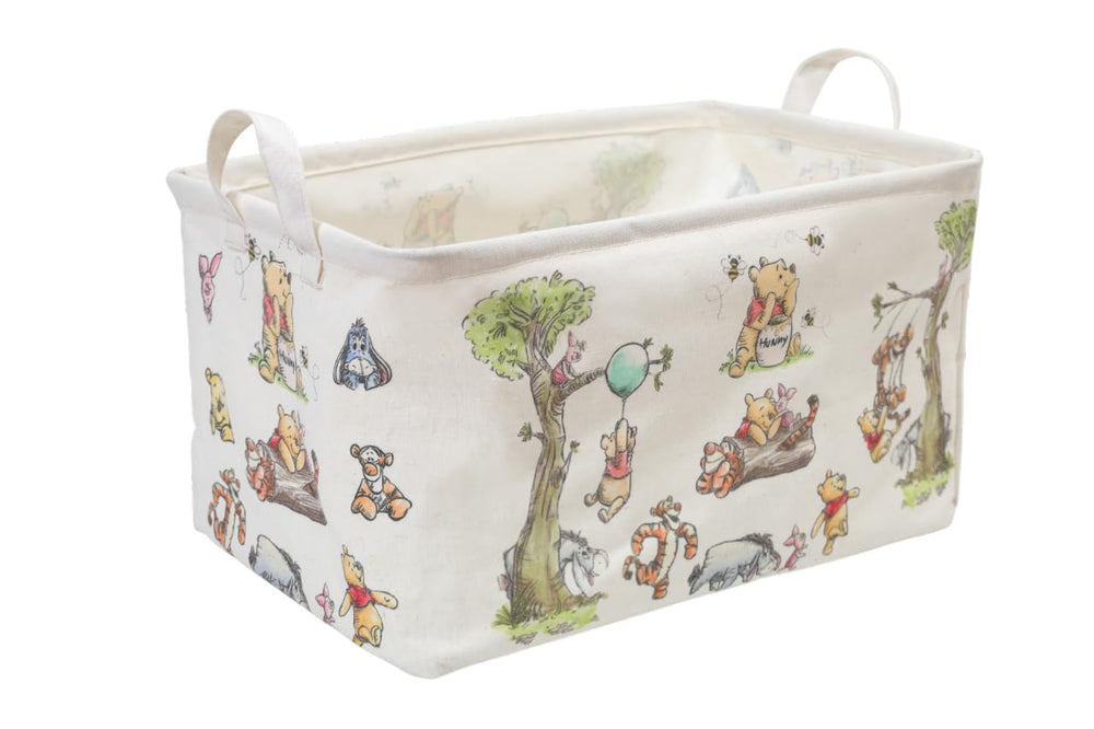 CORODER Rectangle Cute Bear Nursery Storage Basket with waterproof coating, ideal for towels and toys.