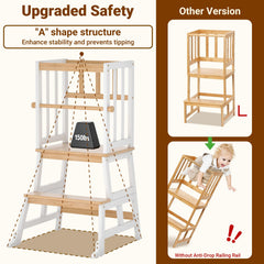 COSYLAND step stool A-frame stability reduces tipping risk.