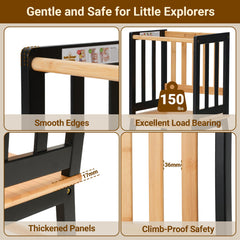 COSYLAND wooden tower design supports independent kitchen tasks for children.