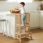 COSYLAND toddler kitchen step stool assembly shows easy setup for quick use.
