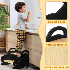 COSYLAND cat-style stool side view showing adjustable height for growing kids