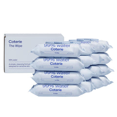 Coterie Baby Wipes unscented front pack, gentle clean for sensitive skin