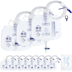 COTOM 2000mL sterile urinary drainage bag on bedside for easy monitoring and secure bedside care