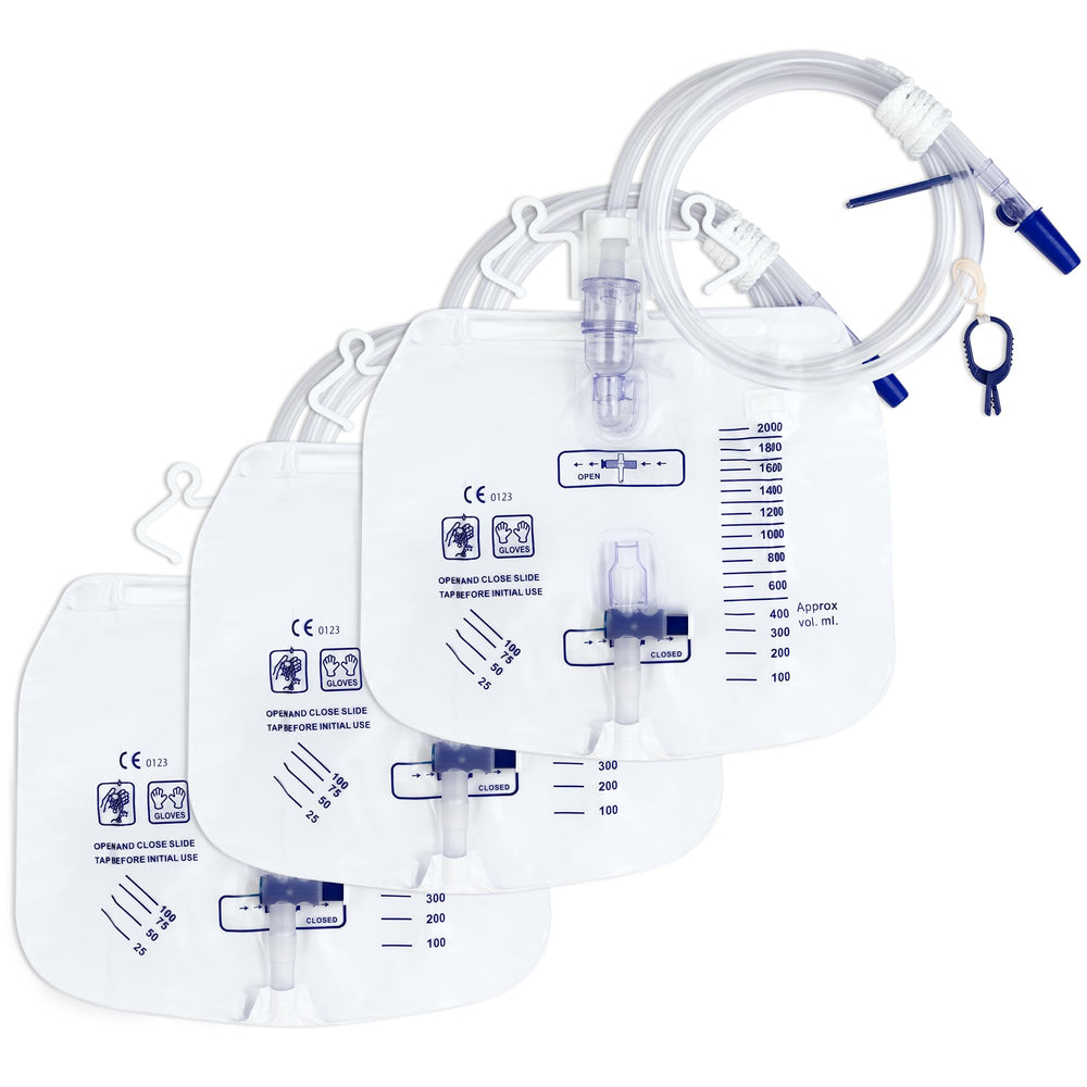 COTOM 2000mL sterile urinary drainage bag overview for overnight use