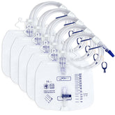 COTOM 2000mL urinary bag ready for overnight use with clear graduations for easy reading