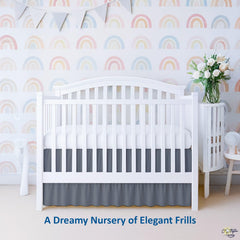Cottington Lane ruffle detail adds soft decor to nursery