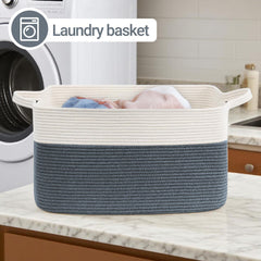 Cotton Rope Woven Basket nursery basket for baby essentials