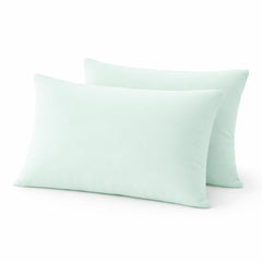 Cotton Stich toddler pillowcase in apple green solid for gentle sleep comfort.