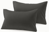 Cotton Stich toddler pillowcase in dark grey with zipper for secure naps.