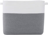 Cottonphant mega rectangular basket stands sturdy for clutter-free living room storage.