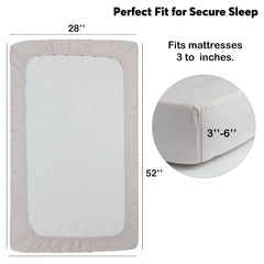 Cottonsis muslin crib sheet packaging highlights certifications and safe materials.