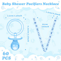 Coume blue pacifier necklace, lightweight and easy to wear for celebrations