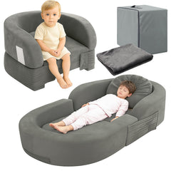 Coumy toddler travel bed folded compact for travel convenience
