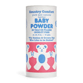 Country Comfort Baby Powder 3oz Pack for gentle moisture absorption on delicate skin.