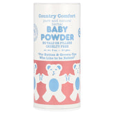 Country Comfort Pure Herbal Baby Powder bottle pour helps keep baby skin dry and comfortable.