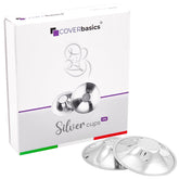 COVERbasics Original Italian Silver Nursing Cups in use provide discreet nipple protection