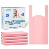 Covfresh pink box of 200 odor sealing diaper bags for odor control.