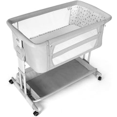 Cowiewie Bassinet with 360-degree mesh for airflow and visibility.
