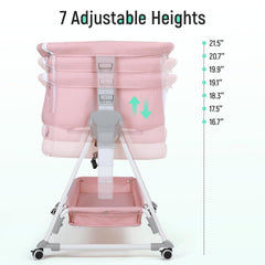 Cowiewie bedside sleeper with breathable mesh sides enhances airflow