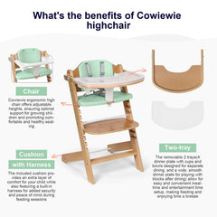 Cowiewie EVA cushions are wipe-clean and waterproof for simple spills.