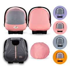 Cozy Cover CozyBaby mesh sun bug cover on a baby carrier protects against insects.