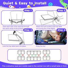 COZYBONDER easy installation on airplane seat for quick setup
