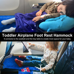 COZYBONDER toddler airplane bed setup on seat for secure travel space.