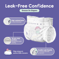 Cozycove dual-layer leg cuffs providing leak barrier for active sleepers.