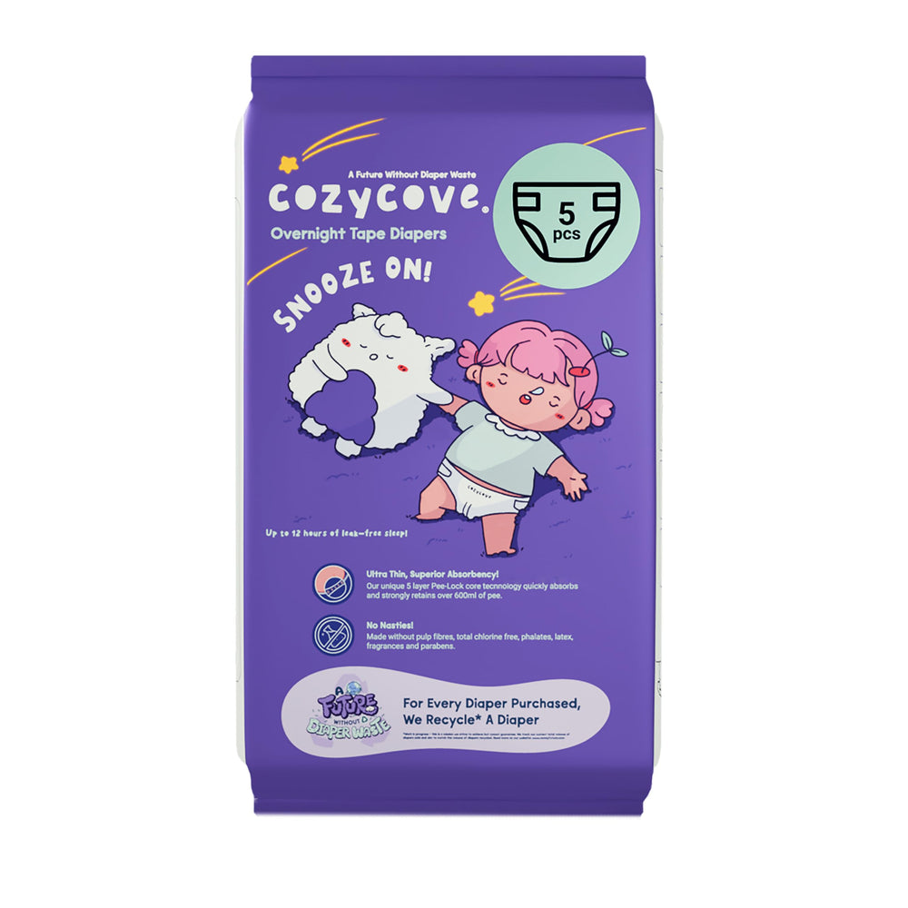 Cozycove newborn diapers travel pack showing compact design for quick changes.