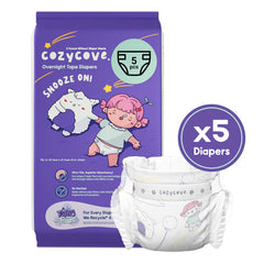 CozyCove Snooze on Slim overnight diaper core absorbs while baby sleeps