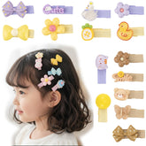 COZYISLE brown-yellow-purple bear clip for cheerful daily styling