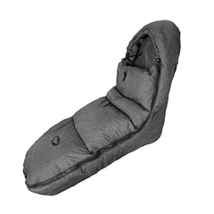 CozyMe stroller footmuff with hoodie keeps baby warm during winter strolls.