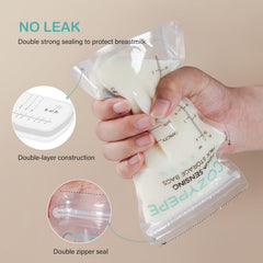 Cozypepe bag with double seals protecting against leaks