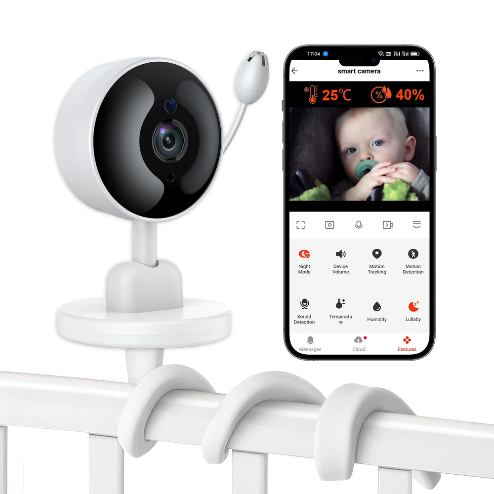 CQH Baby Monitor with 2K night vision for clear viewing in low light