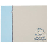 C.R. Gibson blue nautical memory book cover with embossed under-the-sea illustration