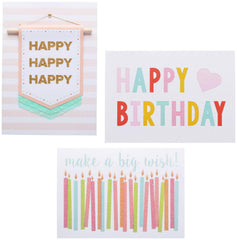 CR Gibson handmade glittery birthday card with 3D banner for celebrations