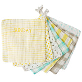 C.R. Gibson Woodland Colors Sunday washcloths for bath time comfort.