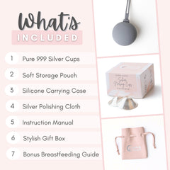Cradle & Grace nursing cups with sterilizable carry case for postpartum care