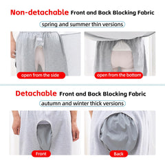 CRAZY ROSA gray urine-pocket pants simplify mobility with a built-in collection pocket.