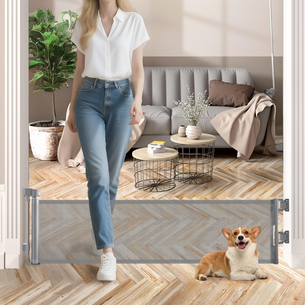 Crazydeer 14-inch tall short dog gate step over for small dogs