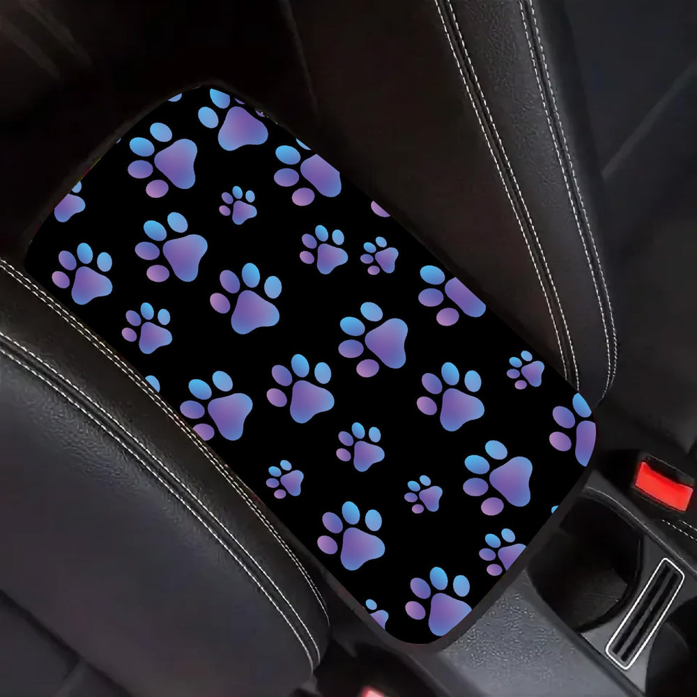 CREATCABIN Dog Paws Armrest Cover top view shows paw print design and protection