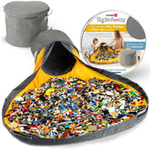 Creative QT SlideAway organizer with 52-inch play mat for quick cleanup after play